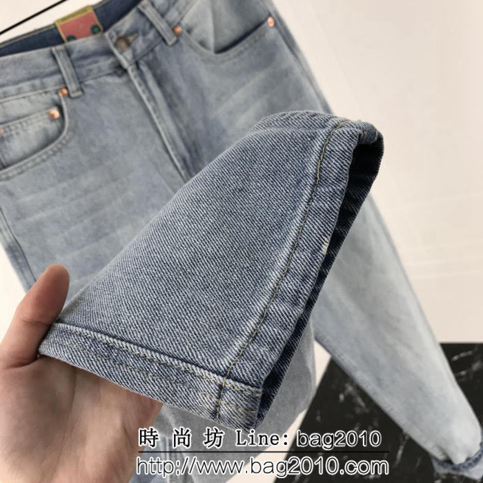 GUCCI古馳 2018ss 虎頭卡紙系列 做舊水洗 男款牛仔褲 四季款 ydi1293